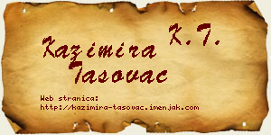 Kazimira Tasovac vizit kartica